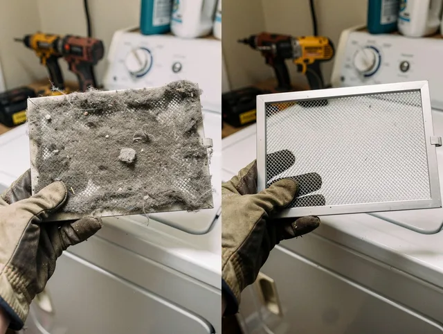 Professional lint trap cleaning by West Hartford Dryer Vent Cleaning in West Hartford