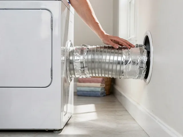 Professional dryer vent hose installation by West Hartford Dryer Vent Cleaning in West Hartford