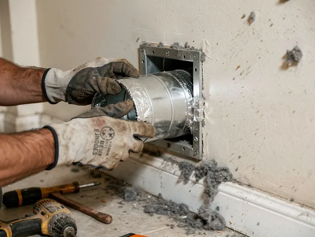 Professional dryer vent repair and installation by West Hartford Dryer Vent Cleaning in West Hartford